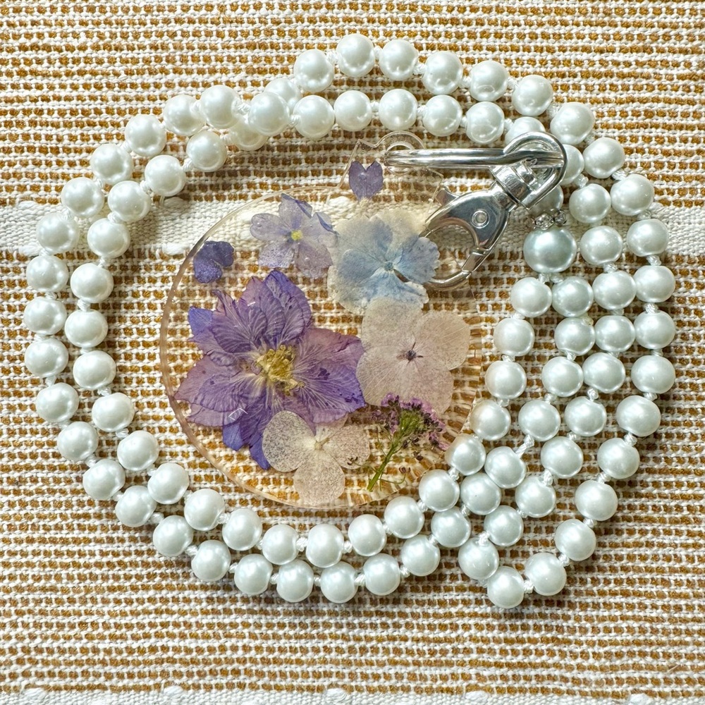 Handmade Real floral lanyards
